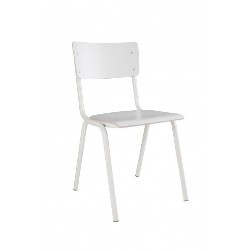 ZUIVER BACK TO SCHOOL STOEL SET VAN 4 WIT cm47 x 43 x h83 