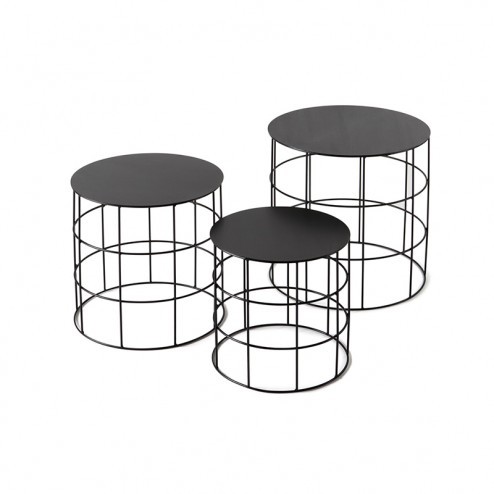 ATIPICO RETON 3 TAFELS ZWART ROND