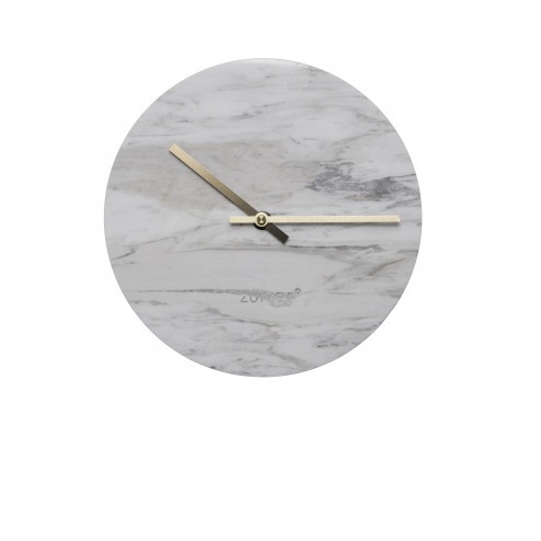 ZUIVER MARBLE TIME KLOK MARMER cm dia25 x h4,5 cm