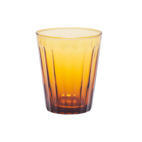 BITOSSI LUCCA WATERGLAS PER SET VAN 6 cm dia9,5 x h11,5 amber