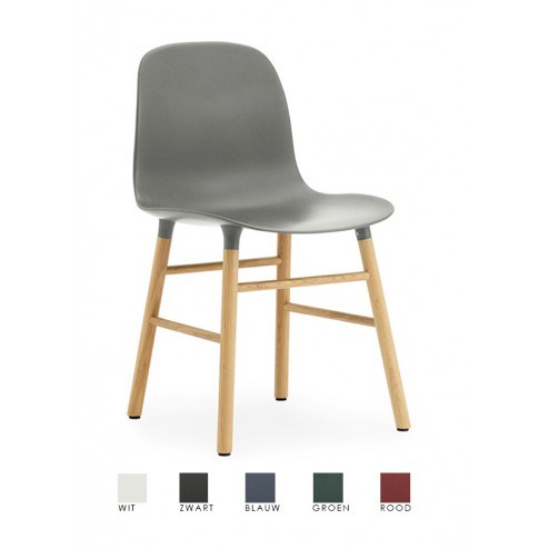 NORMANN COPENHAGEN FORM STOEL EIKEN POTEN SET VAN 2 cm 52 x 48 x h78
