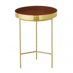 BLOOMINGVILLE BIJZETTAFEL ROOD ALU cm dIa 30 X H40
