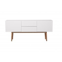 ZUIVER HIGH ON WOOD 2DR 2DO WIT cm 160 x 40 x h71,5