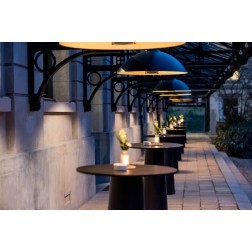 HEATSAIL DOME PENDELEND LICHT EN WARMTE cm dia100 x h50 zwart