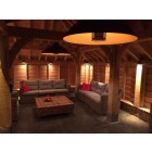 HEATSAIL DOME PENDELEND LICHT EN WARMTE cm dia100 x h50 zwart