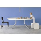 KRISTALIA OOPS TAFEL UITTREKBAAR ALU/WIT 
