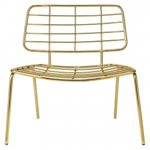 BLOOMINGVILLE LOUNGER MESH GOLD METAL cm 70 x 77 cm