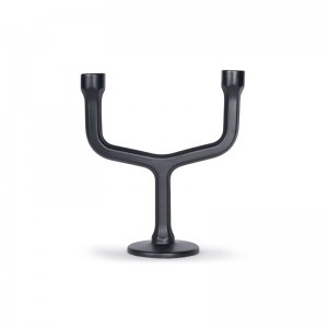ATIPICO ESAG KANDELAAR ZWART DUBBEL cm h27