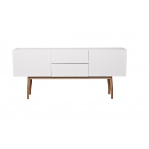 ZUIVER HIGH ON WOOD 2DR 2DO WIT cm 160 x 40 x h71,5