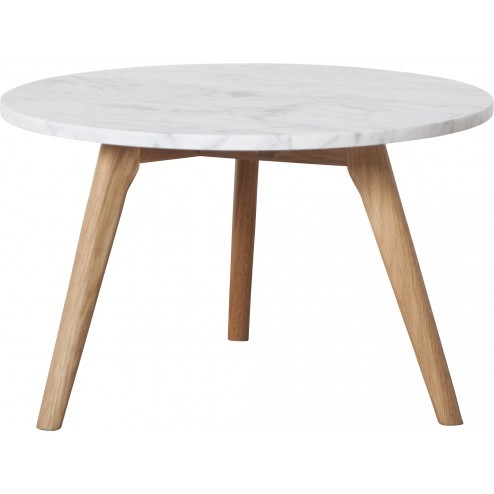 ZUIVER WHITE STONE TAFEL LARGE MARMER cm dia50 x h32