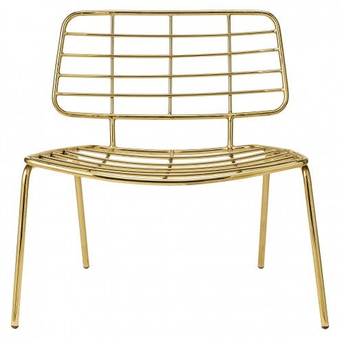 BLOOMINGVILLE LOUNGER MESH GOLD METAL cm 70 x 77 cm