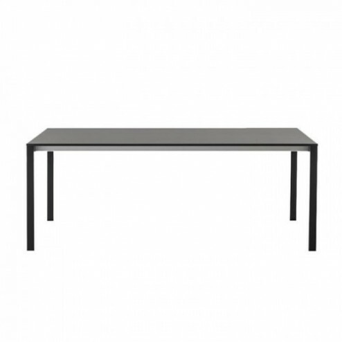 Kristalia tafel Thin-k ALU/ZWART uitschuifbaar 100cm