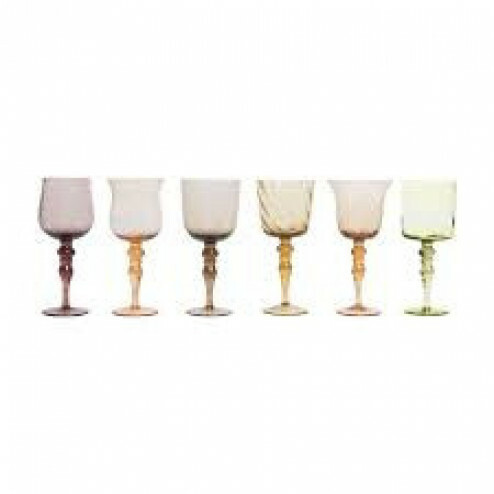 Wijnglas Bitossi nuance amber/pink