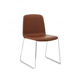 NORMANN COPENHAGEN JUST STOEL PER SET VAN 4 LEDER cm 53 x 53 x h79