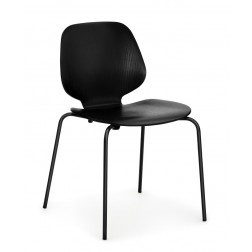 NORMANN COPENHAGEN MY CHAIR ZWART/ZWART PER SET VAN 4 cm 50 x 53 x h80