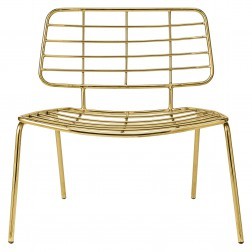 BLOOMINGVILLE LOUNGER MESH GOLD METAL cm 70 x 77 cm