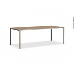 KRISTALIA THIN-K LONGO TAFEL ZWART/EIK