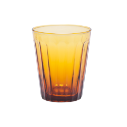 BITOSSI LUCCA WATERGLAS PER SET VAN 6 cm dia9,5 x h11,5 amber