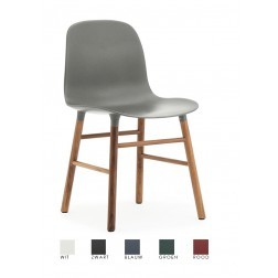 NORMANN COPENHAGEN FORM STOEL WALNOOT POTEN SET VAN 2 cm 52 x 48 x h78