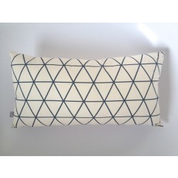 MADE BY MIMI KUSSEN GEOMETRISCHE MOTIEVEN BLAUW cm 48 x 25