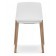 KRISTALIA RAMA STOEL WIT/EIK cm 54 x 55 x h75