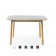 NORMANN COPENHAGEN FORM TAFEL EIKEN POTEN cm 120 x 120 x h74,4
